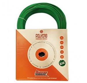 Polycab 0.75 Sqmm 1 Core FR PVC Insulated Unsheathed Industrial Cable, 300 mtr (Green)